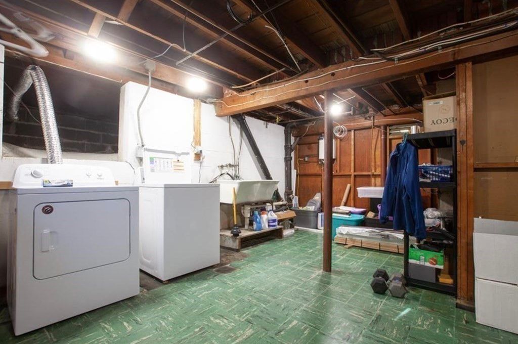 Interior, Utility Closets, Washer, Wooden Beams, Wooden Walls