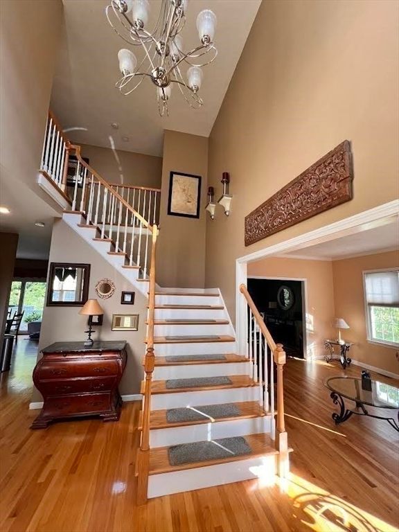 Chandelier, Interior, Recessed Lighting, Wood Texture Flooring