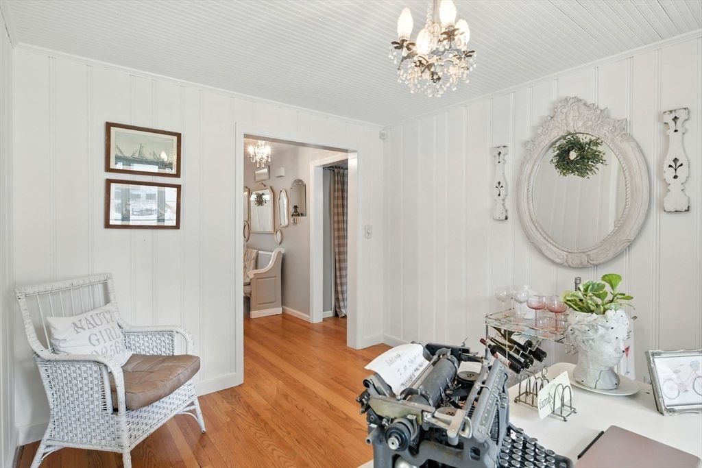 Bathroom, Chandelier, Interior, Wood Texture Flooring