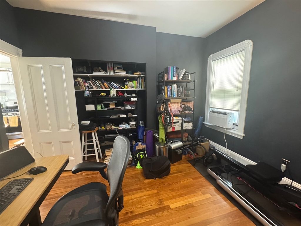 Fitness Equipment, Home Office, Interior, Wood Texture Flooring