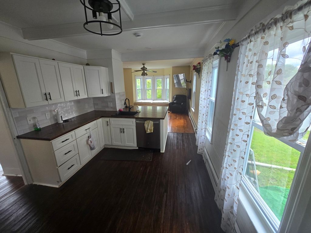 Interior, Kitchen, Wood Texture Flooring
