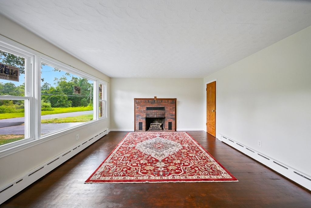 Empty room, Fireplace, Interior, Wood Texture Flooring