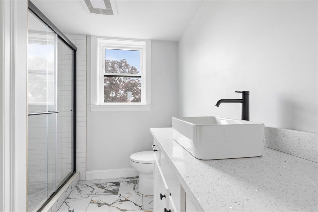 Bathroom, Glass Shower, Interior, Marble