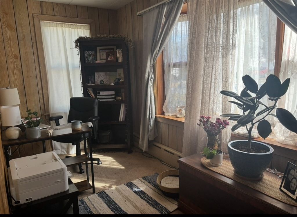 Home Office, Interior, Wooden Walls