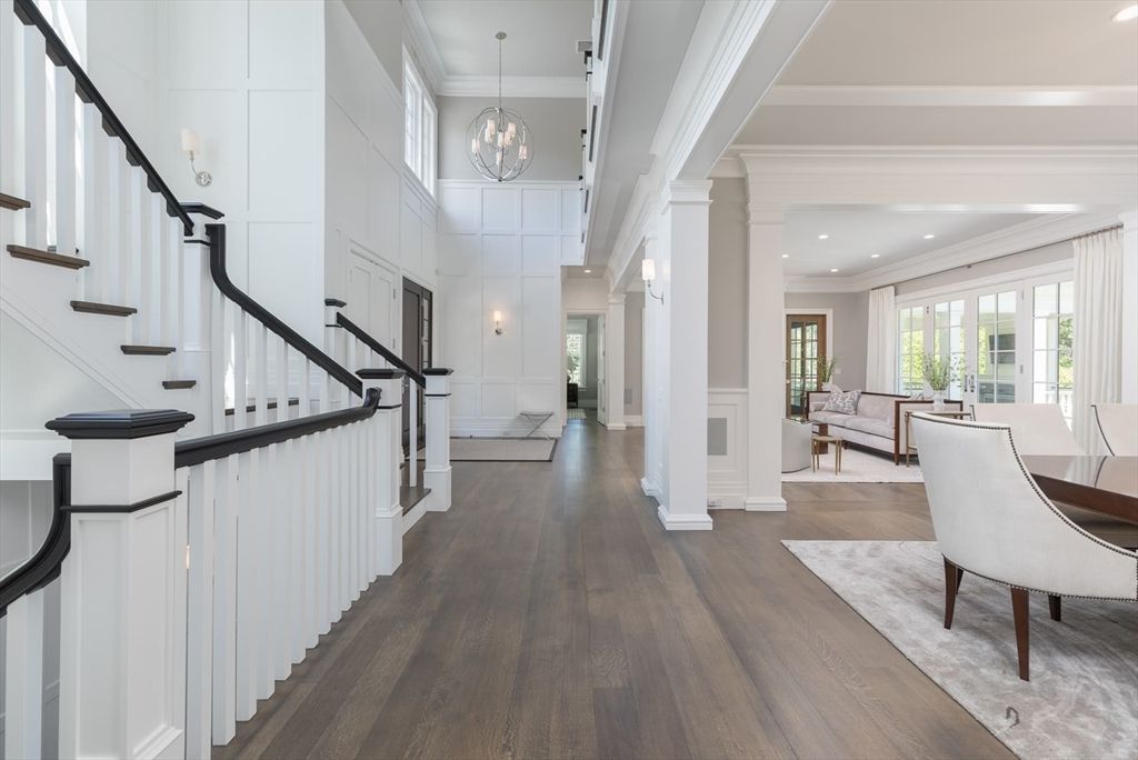 Chandelier, Interior, Pendant Lights, Recessed Lighting, Wood Texture Flooring