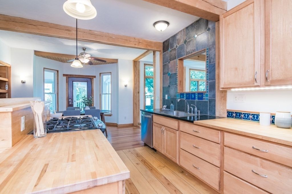 Dining room, Interior, Kitchen, Wooden Beams, Wood Texture Flooring
