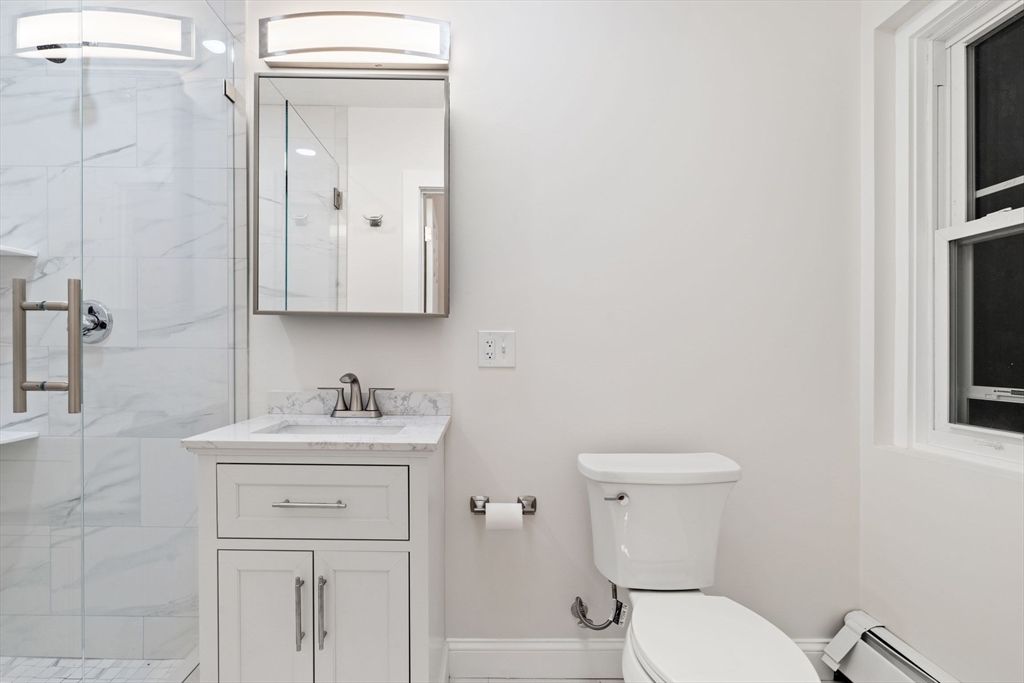 Bathroom, Glass Shower, Interior, Marble Walls