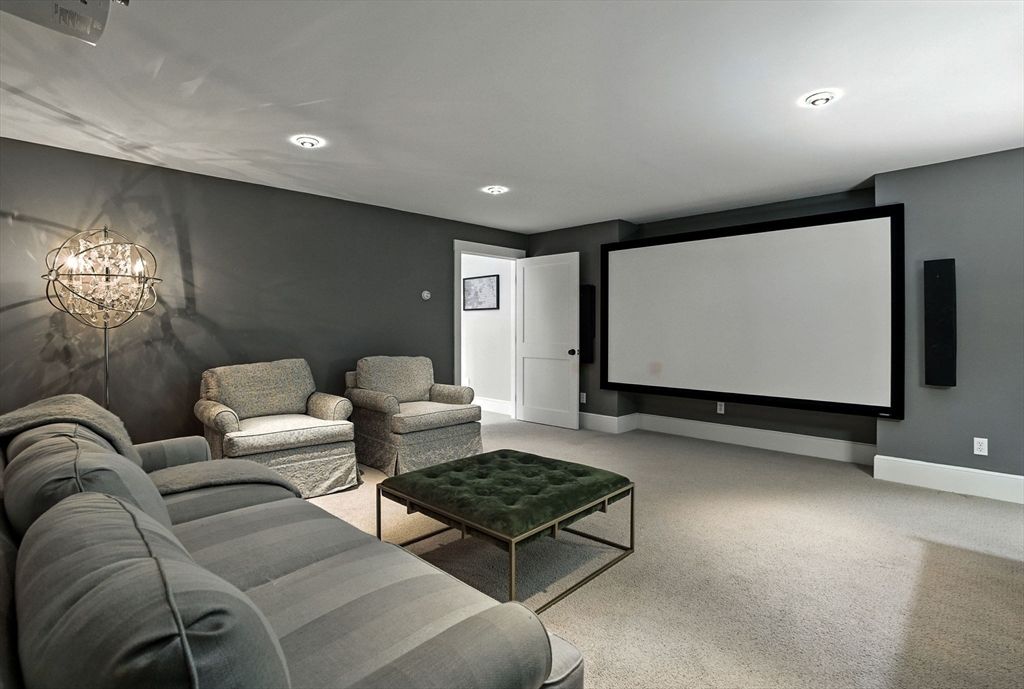 Interior, Projection Screen, Recessed Lighting, Theatre Room