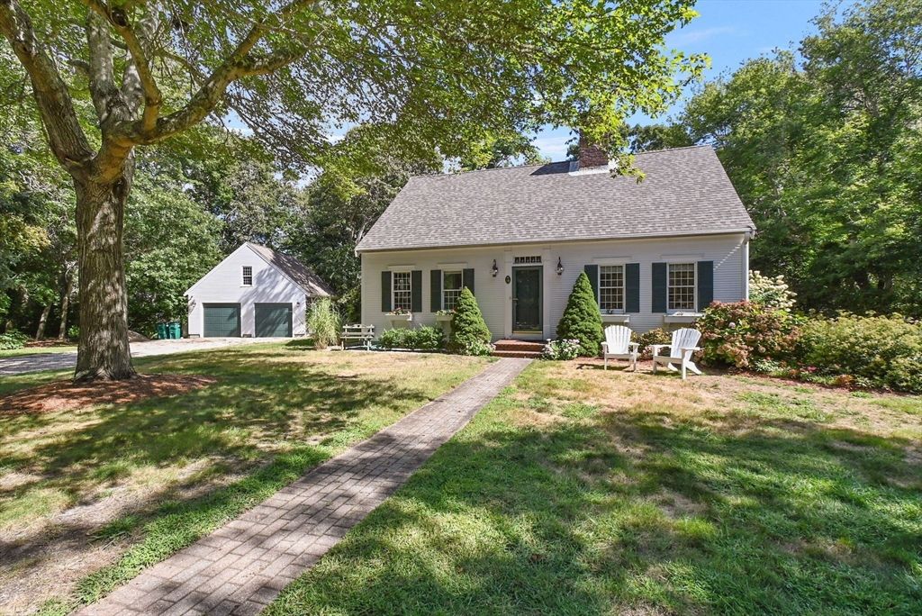 Backyard, Detached Garage, Exterior, Facade, Cape Cod