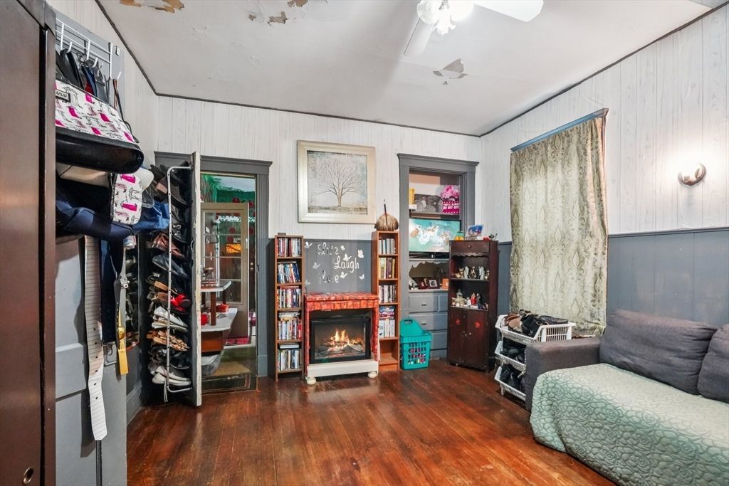 Fireplace, Interior, Wood Texture Flooring