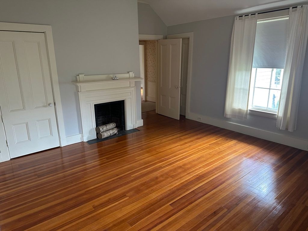 Empty room, Fireplace, Interior, Wood Texture Flooring