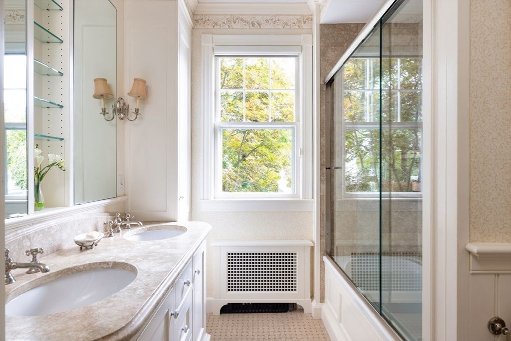 Bathroom, Dual Sink Vanities, Glass Shower, Interior