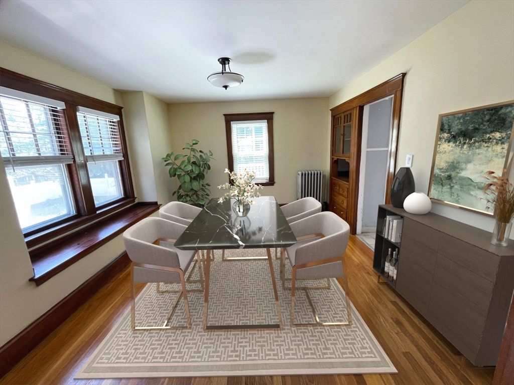 Dining room, Interior, Wood Texture Flooring