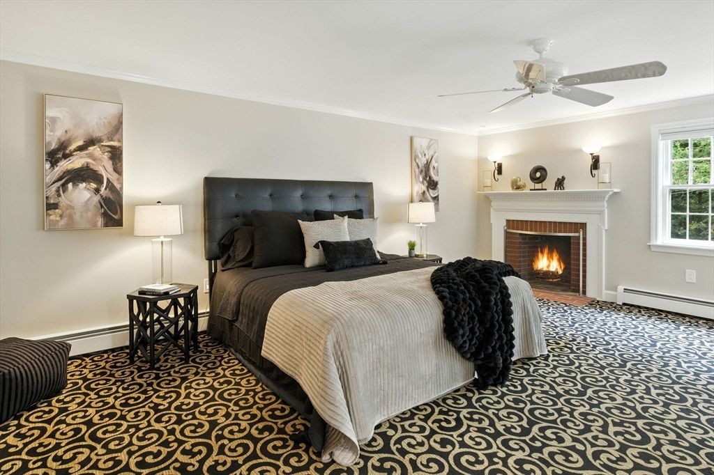 Bedroom, Fireplace, Interior