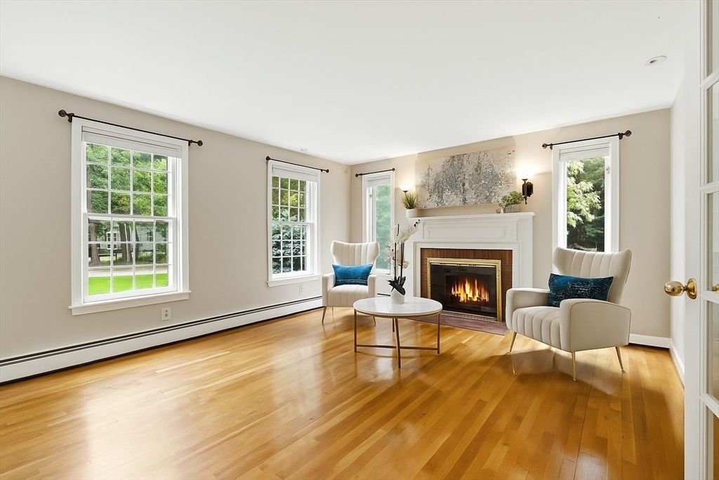 Fireplace, Interior, Living room, Wood Texture Flooring