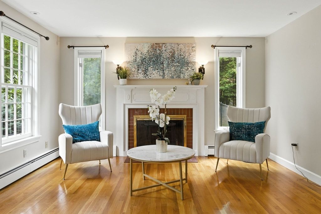 Fireplace, Interior, Wood Texture Flooring