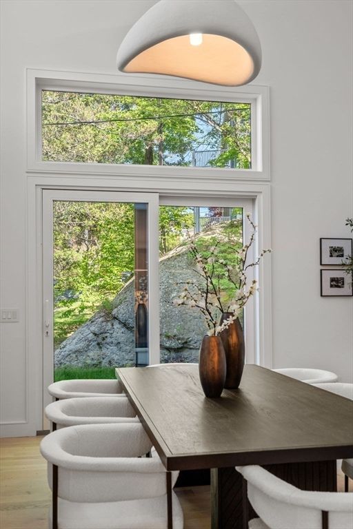 Dining room, Interior, Wood Texture Flooring