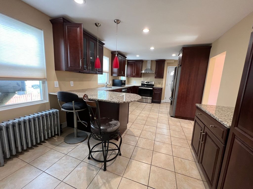 Interior, Kitchen, Pendant Lights, Recessed Lighting, Stainless Steel Appliances