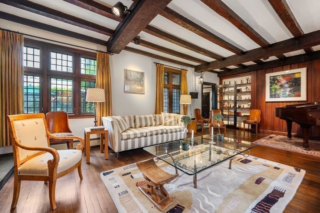 Interior, Living room, Piano, Wooden Beams, Wood Texture Flooring