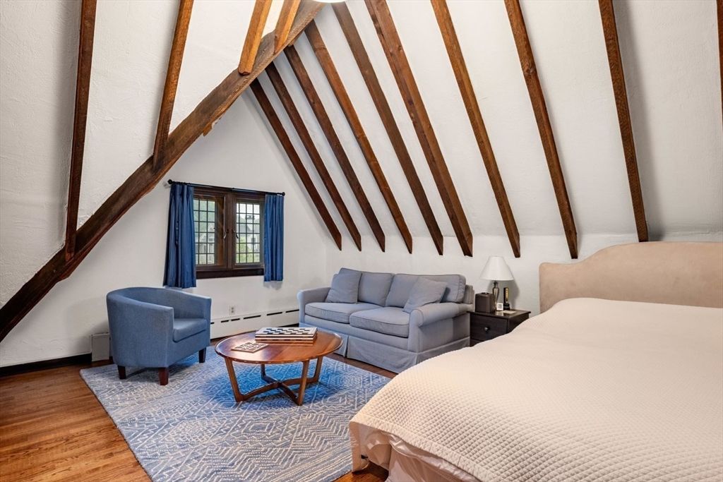 Bedroom, Interior, Wooden Beams, Wood Texture Flooring