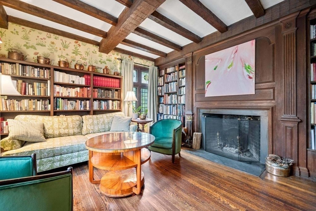 Fireplace, Interior, Wooden Beams, Wood Texture Flooring