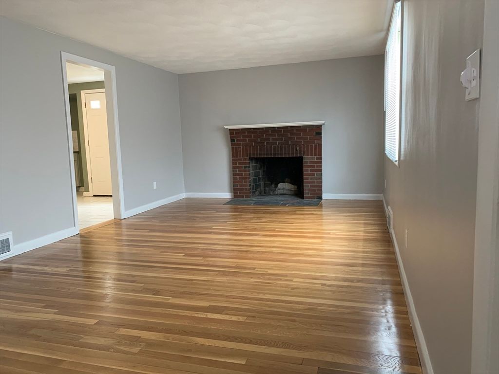 Empty room, Fireplace, Interior, Wood Texture Flooring