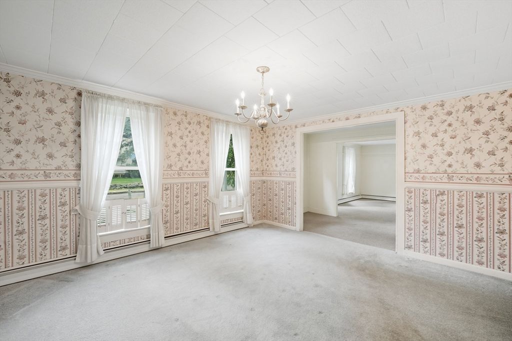 Chandelier, Empty room, Interior