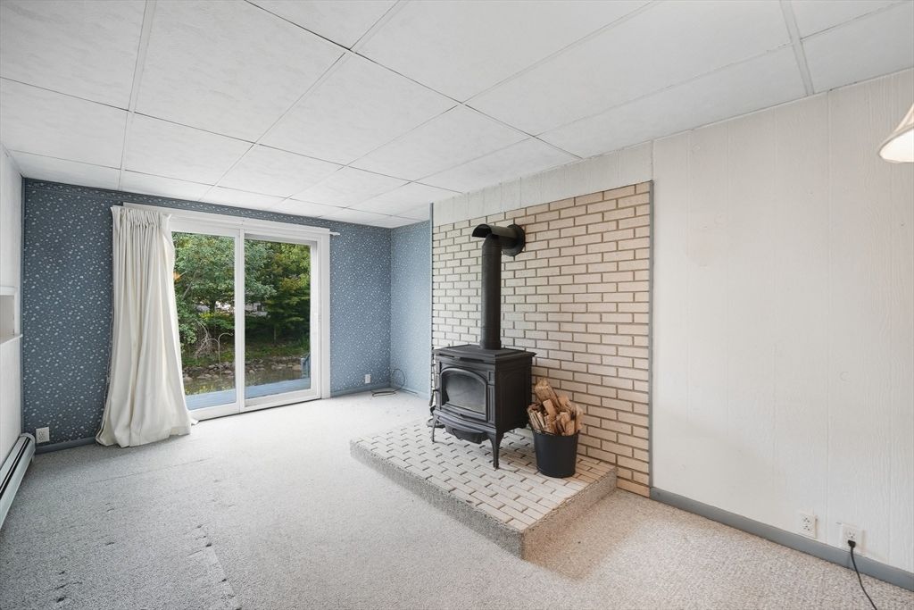 Empty room, Fireplace, Interior, Stone Walls