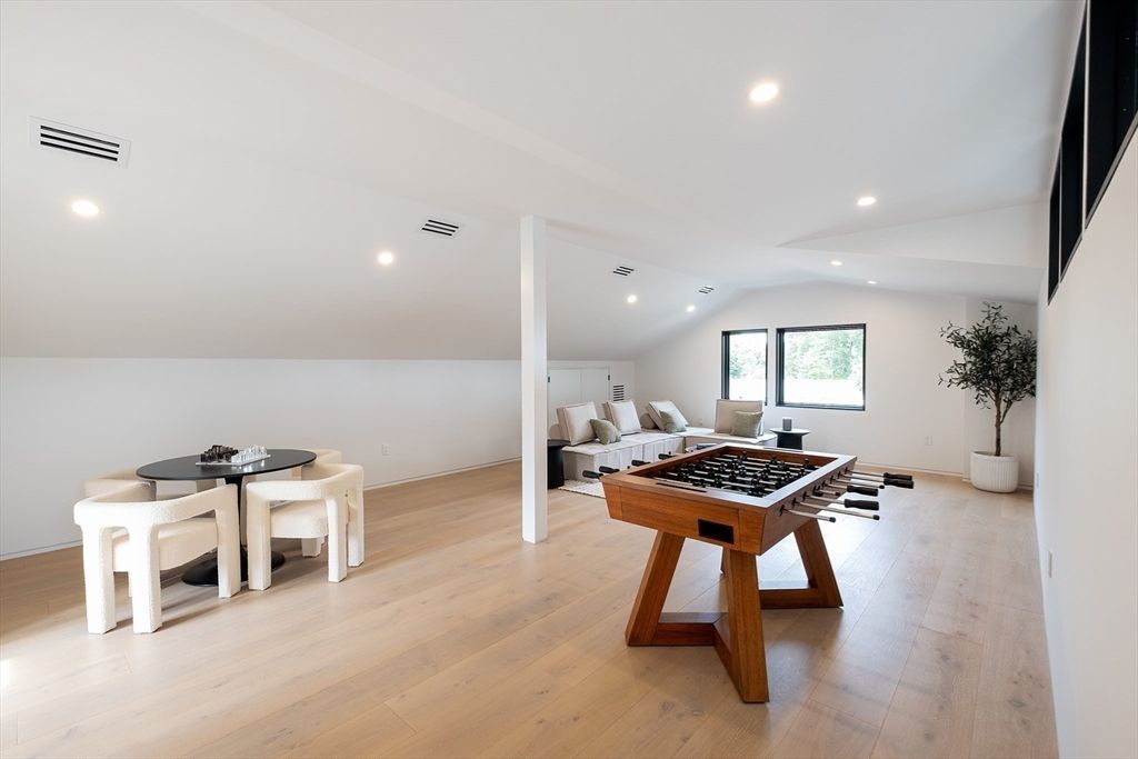 Game Room, Interior, Recessed Lighting, Wood Texture Flooring