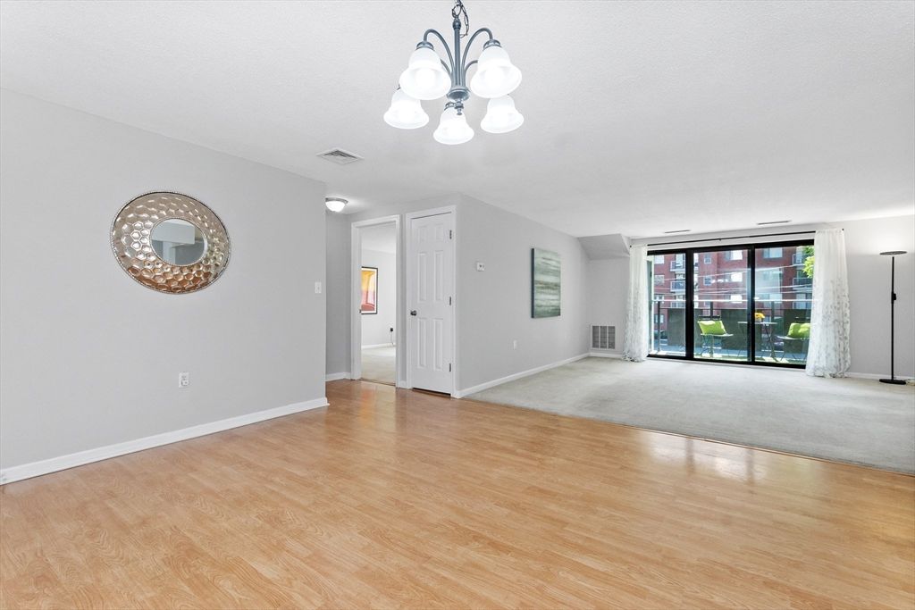 Chandelier, Empty room, Interior, Wood Texture Flooring