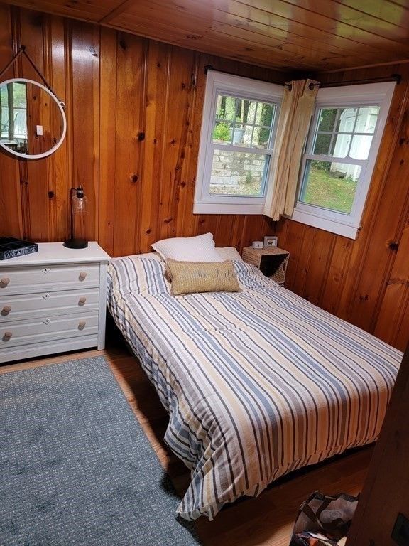 Bedroom, Interior, Wooden Ceilings, Wood Texture Flooring, Wooden Walls