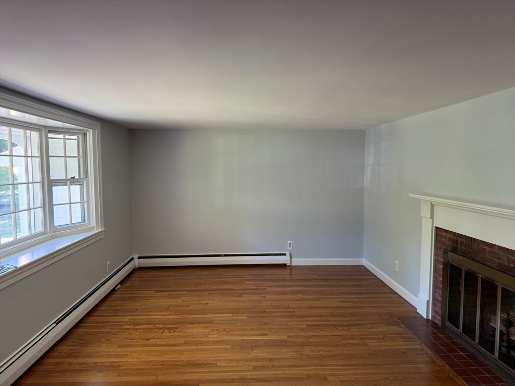 Empty room, Fireplace, Interior, Wood Texture Flooring