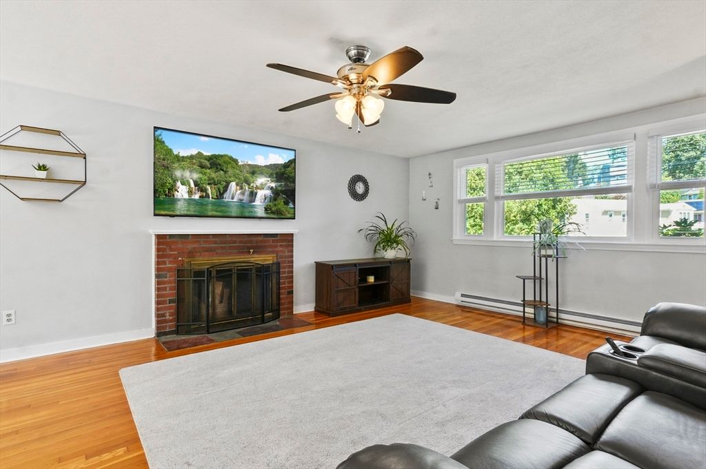 Fireplace, Interior, Wood Texture Flooring