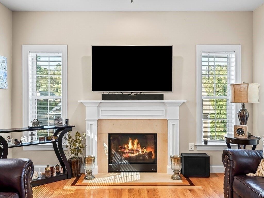 Fireplace, Interior, Wood Texture Flooring