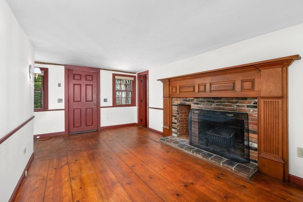 Fireplace, Interior, Wood Texture Flooring