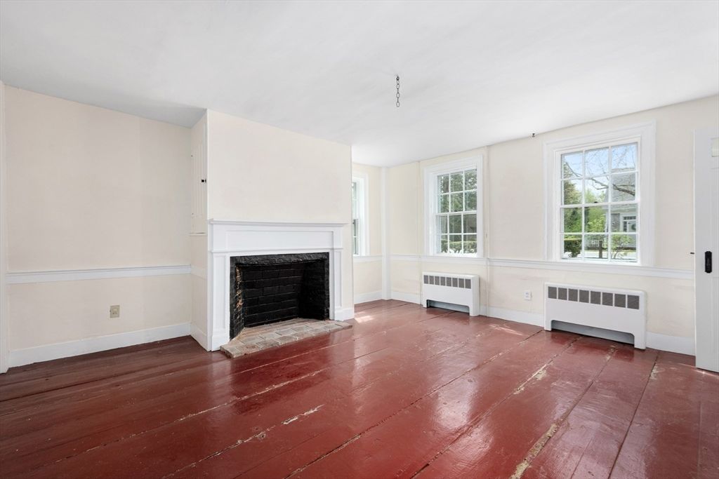 Empty room, Fireplace, Interior, Wood Texture Flooring