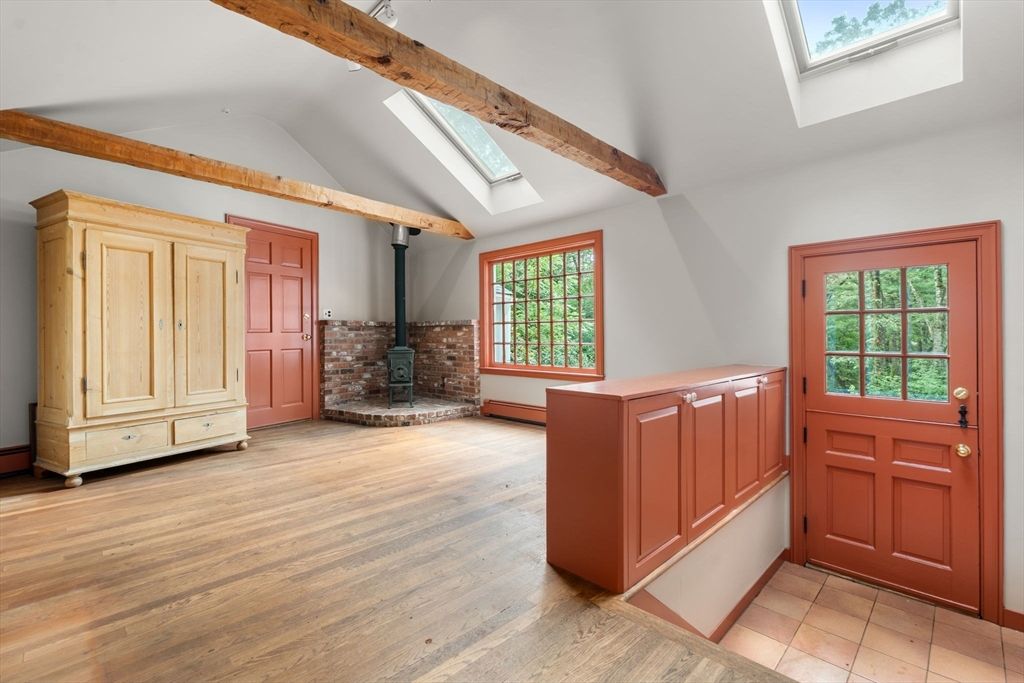 Fireplace, Interior, Wooden Beams, Wood Texture Flooring