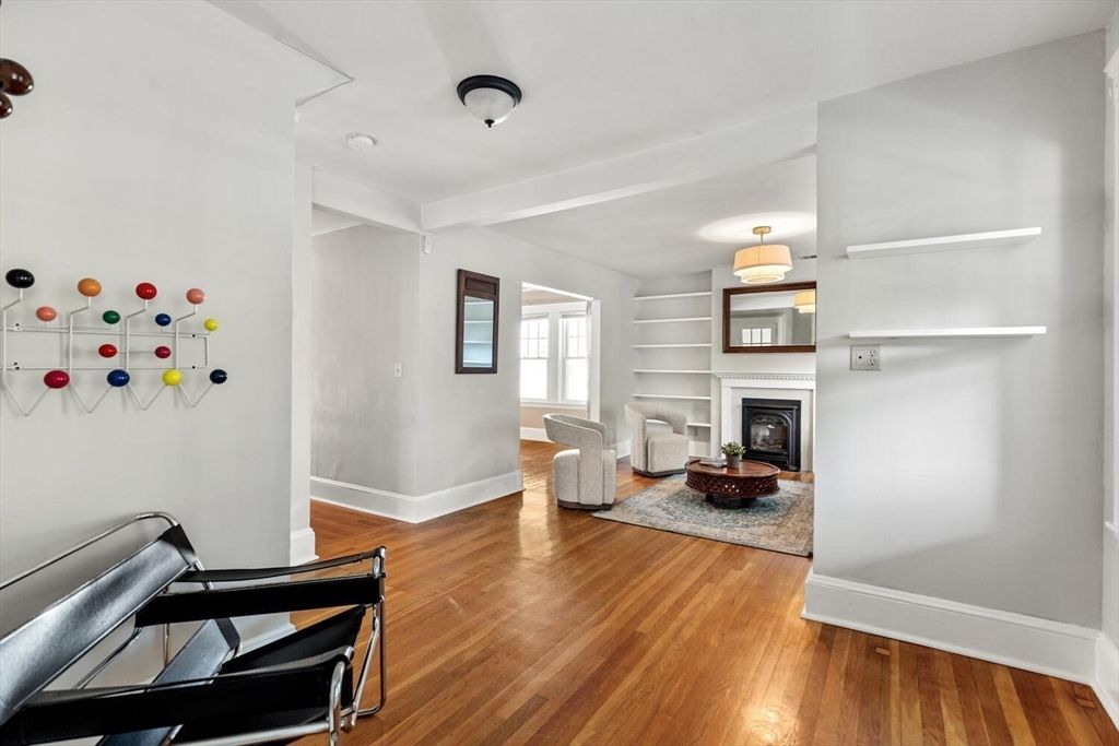 Fireplace, Interior, Wood Texture Flooring