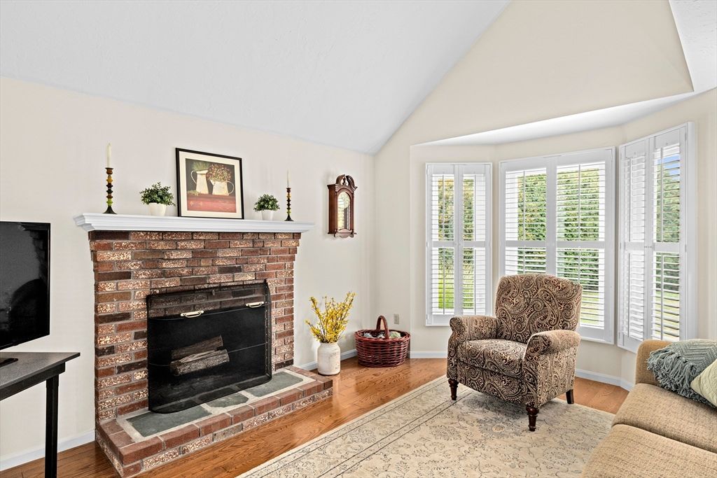 Fireplace, Interior, Wood Texture Flooring