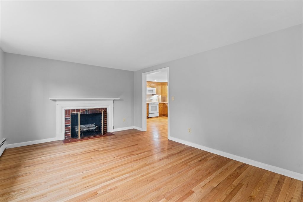 Empty room, Fireplace, Interior, Wood Texture Flooring