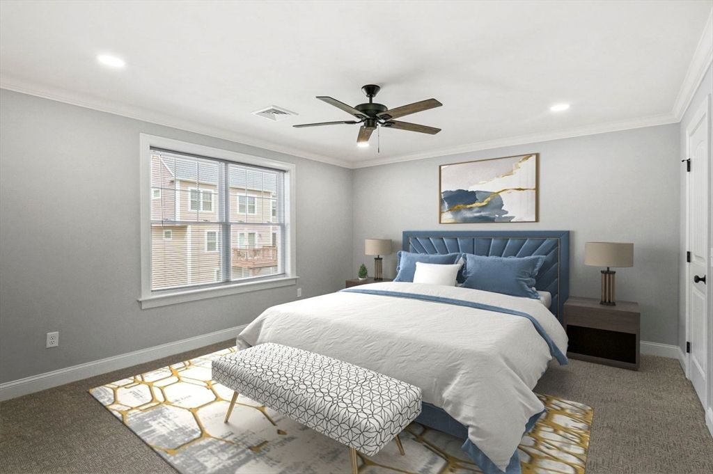 Bedroom, Interior, Recessed Lighting