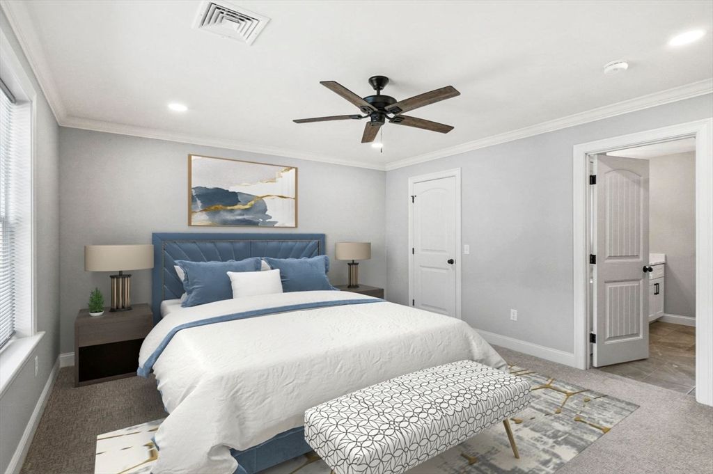 Bedroom, Interior, Recessed Lighting