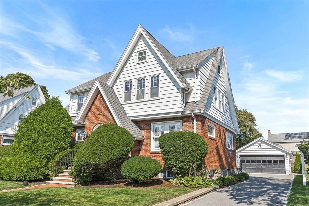Detached Garage, Exterior, Facade, Brick Facade, Tudor Revival