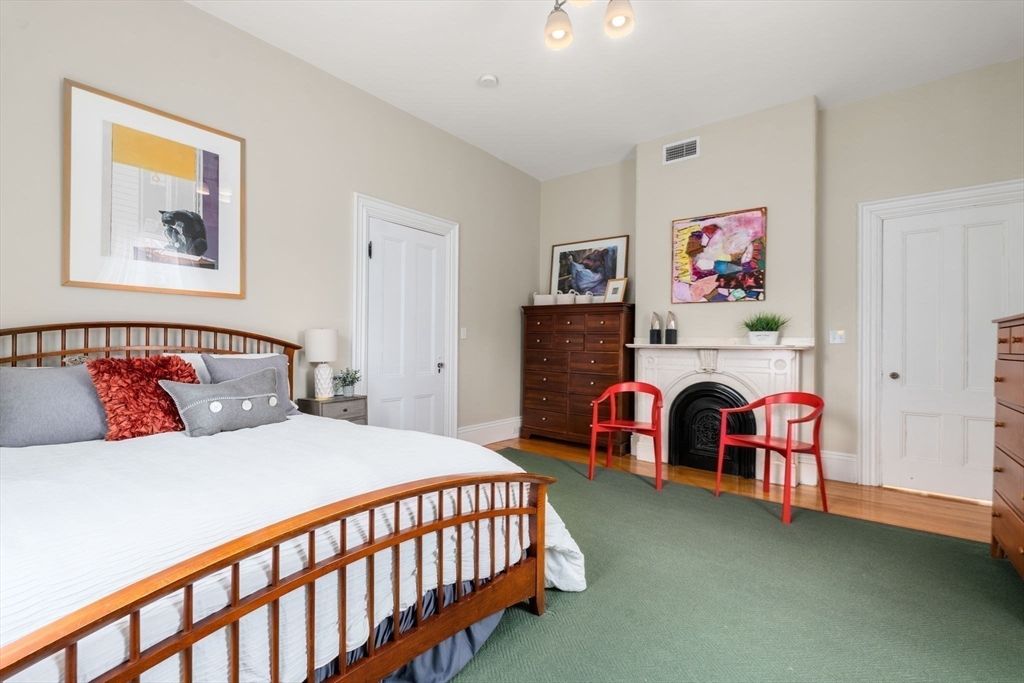 Bedroom, Fireplace, Interior