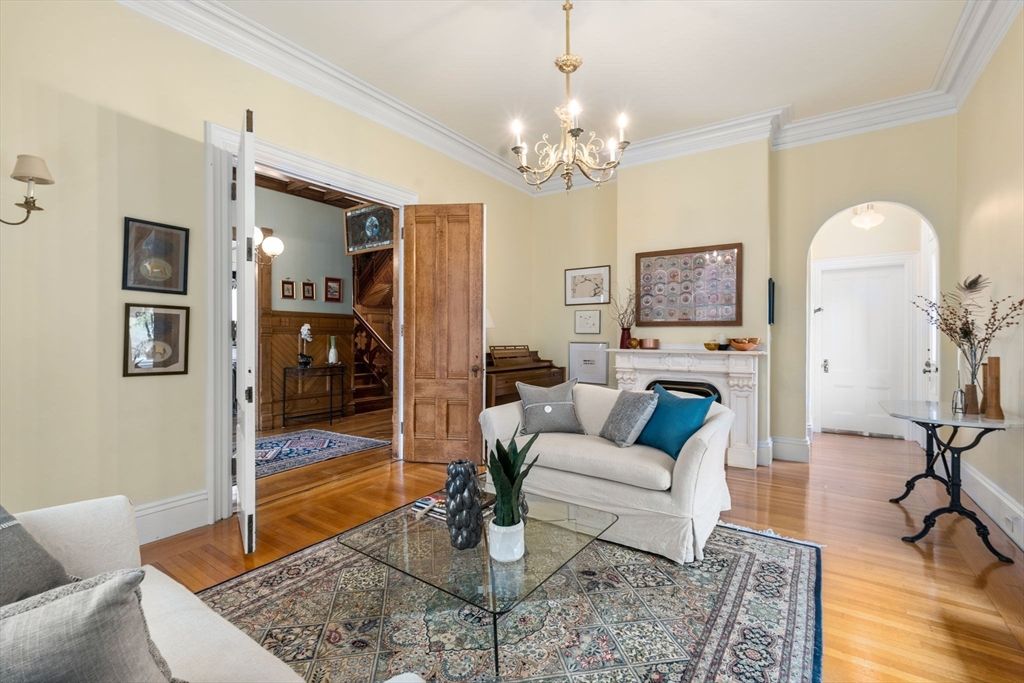 Chandelier, Interior, Living room, Wood Texture Flooring
