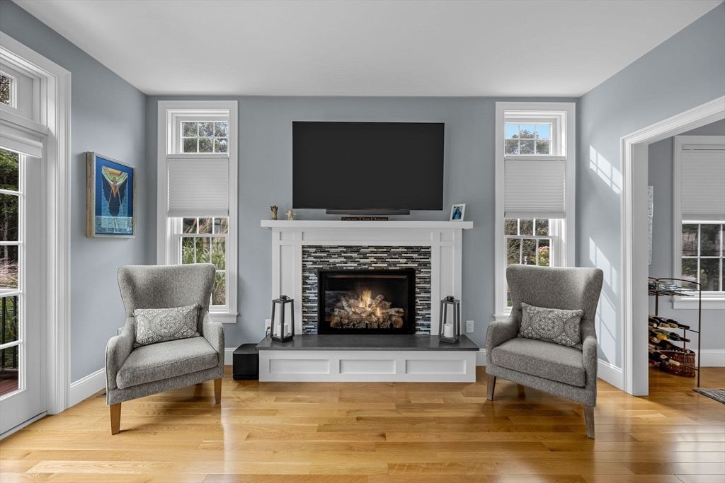 Fireplace, Interior, Wood Texture Flooring