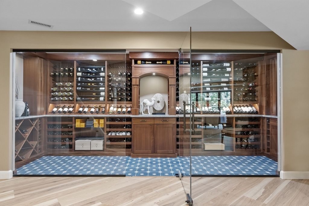 Interior, Recessed Lighting, Wine Storage, Wood Texture Flooring