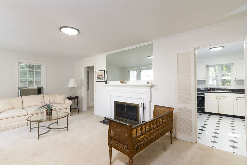 Fireplace, Interior, Kitchen, Living room, Recessed Lighting