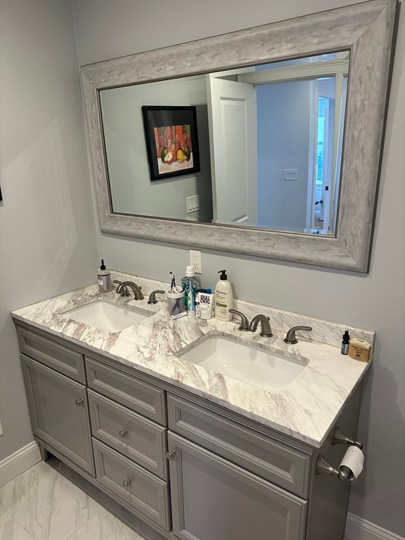 Bathroom, Dual Sink Vanities, Interior, Marble