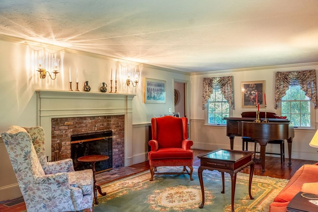 Fireplace, Interior, Living room, Piano, Wood Texture Flooring